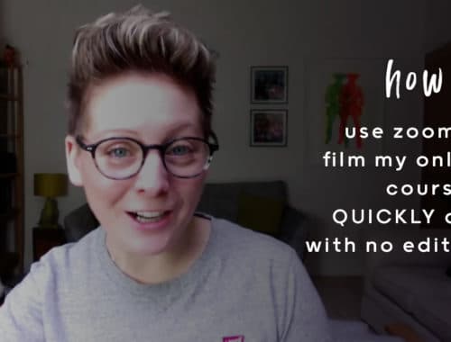how to use zoom to film my online course